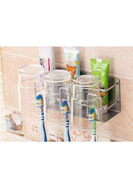 1 Adet Diş Fırçası Tutacakları Dayanıklı Yerden Tasarruf Sağlayan Sağlam Paslanmaz Çelik Su Geçirmez Diş Macunu Tutacakları Diş Fırçası Standı Rafı modelleri