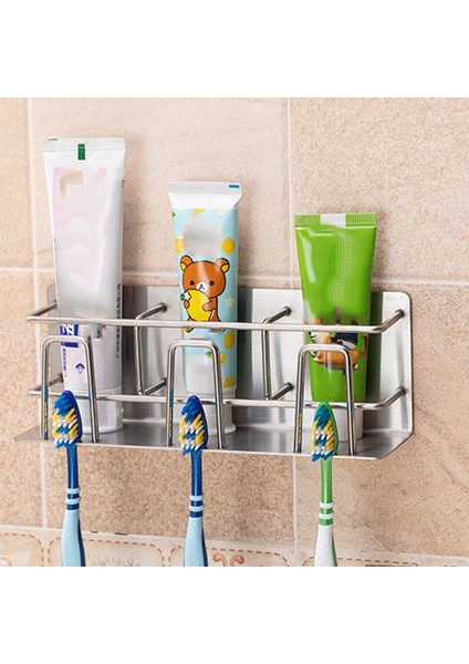 1 Adet Diş Fırçası Tutacakları Dayanıklı Yerden Tasarruf Sağlayan Sağlam Paslanmaz Çelik Su Geçirmez Diş Macunu Tutacakları Diş Fırçası Standı Rafı fırsatları