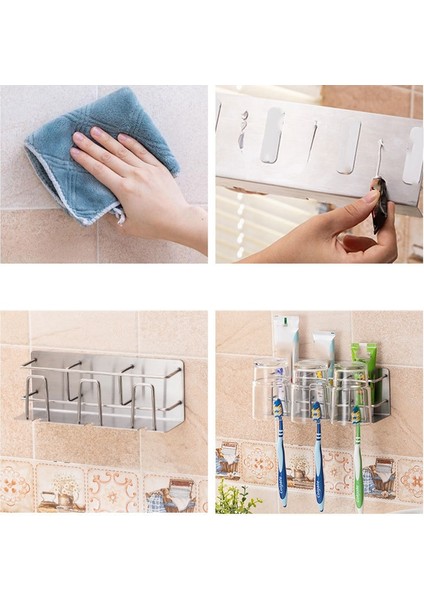 1 Adet Diş Fırçası Tutacakları Dayanıklı Yerden Tasarruf Sağlayan Sağlam Paslanmaz Çelik Su Geçirmez Diş Macunu Tutacakları Diş Fırçası Standı Rafı indirimleri