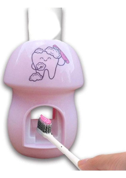 Srıwen 2020 Mavi Diş Fırçası Tutucu Otomatik Diş Macunu Dispenser Seti Çocuklar Eller Serbest Diş Macunu Sıkacağı Aile Tuvalet Banyo Için