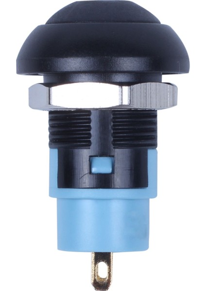 On-Off Mandal Suya Dayanıklı 12MM Basmalı Düğme Anahtarı Spst 2A IP67, Siyah