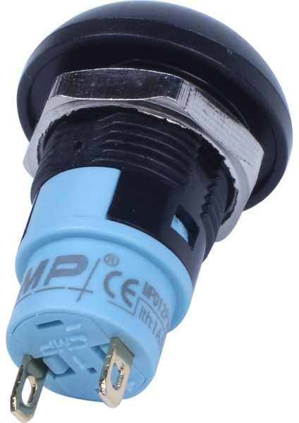 On-Off Mandal Suya Dayanıklı 12MM Basmalı Düğme Anahtarı Spst 2A IP67, Siyah fiyatları