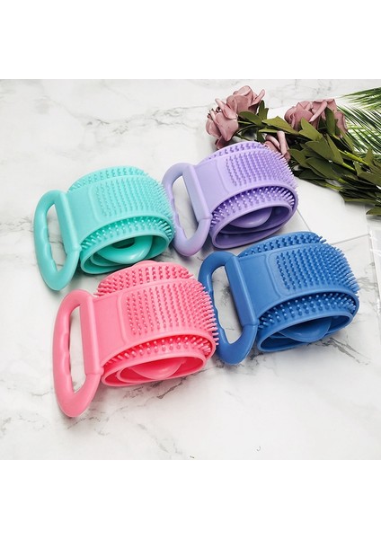 Silikon Jel Ovma Banyo Fırçası Şeridi Masaj Sırt Ovaları Banyo Bandı Artefakt Kül Morunu Ovuşturun fiyatları