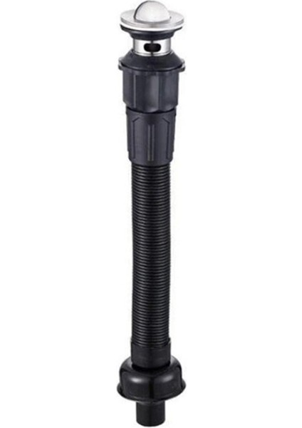 Drenaj Borusu Drenaj Seti Lavabo Paslanmaz Çelik Drenaj Seti Yapışık Drenaj Borusu 42-2cm En Uzun Boy 85CM Siyah