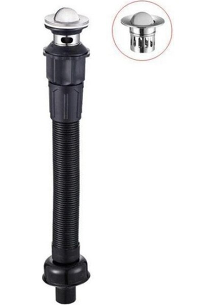 Drenaj Borusu Drenaj Seti Lavabo Paslanmaz Çelik Drenaj Seti Yapışık Drenaj Borusu 42-2cm En Uzun Boy 85CM Siyah fırsatları