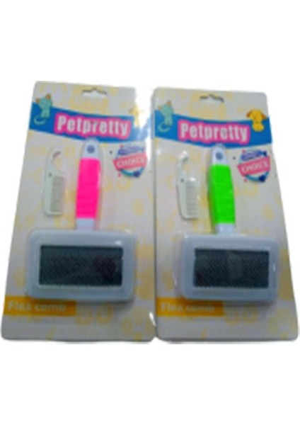Petpretty Kedi ve Köpekler Için Slikon Saplı Tarama Fırçası