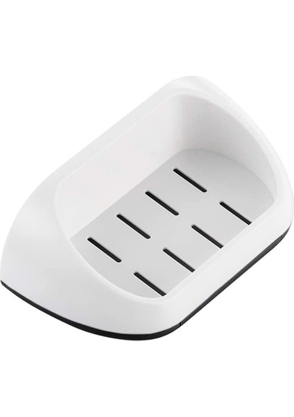 Sabunluk Tutacağı Yapışkan Duvara Monte Çift Sabunluk Tahliye ile Banyo Duşu Için Sabun Barı Kuru Temiz Tutun (Siyah)