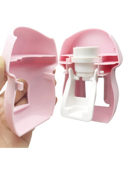 Srıwen 2020 Pembe Diş Fırçası Tutucu Otomatik Diş Macunu Dispenser Seti Çocuklar Eller Serbest Diş Macunu Sıkacağı Aile Tuvalet Banyo Için(Yurt Dışından)