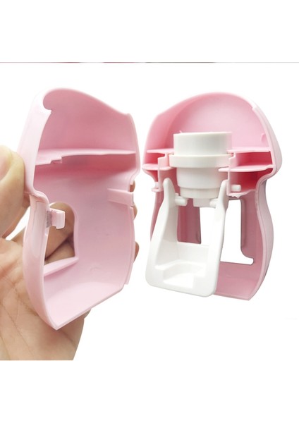 Srıwen 2020 Pembe Diş Fırçası Tutucu Otomatik Diş Macunu Dispenser Seti Çocuklar Eller Serbest Diş Macunu Sıkacağı Aile Tuvalet Banyo Için(Yurt Dışından)