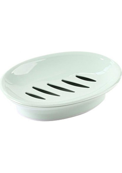 Banyo Sabunluk Kutusu Basit Tasarım Çift Katmanlı Sabun Sünger Bulaşıklık Yeşil