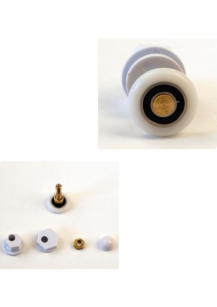 8 Adet 27MM Çapı Çift Tekerlekli Yedek Duş Kapısı Rulosu Runner Wheel fırsatları