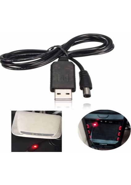 Yeni USB Dc 5V - Dc 12V Yükseltme Modülü Dönüştürücü 2.1x5.5mm Erkek Konnektör Plue
