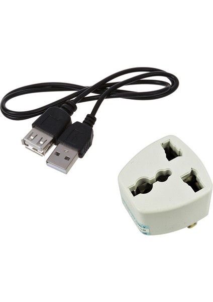 Abd'den Ingiltere'ye Fiş Seyahat Adaptörü ve USB 2.0 Uzatma Kablosu Aa Erkek - Dişi Konnektör