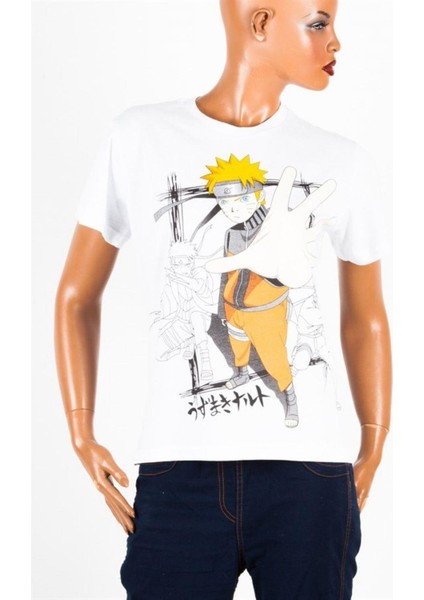 Dünyadan Hediyeler Naruto Uzumaki Unisex Pamuklu Regular Fit Tişört Large