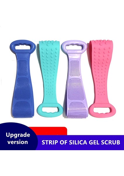 Silikon Jel Ovma Banyo Fırçası Şeridi Masaj Sırt Ovaları Banyo Bandı Artefaktı Kül Yeşilini Ovalayın indirimleri