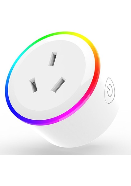 Wifi Akıllı Priz Rgb Kablosuz Güç Soketi Akıllı Yaşam / Tuya App Uzaktan Kumanda Alexa Google Home Au Tak Için Çalışmak