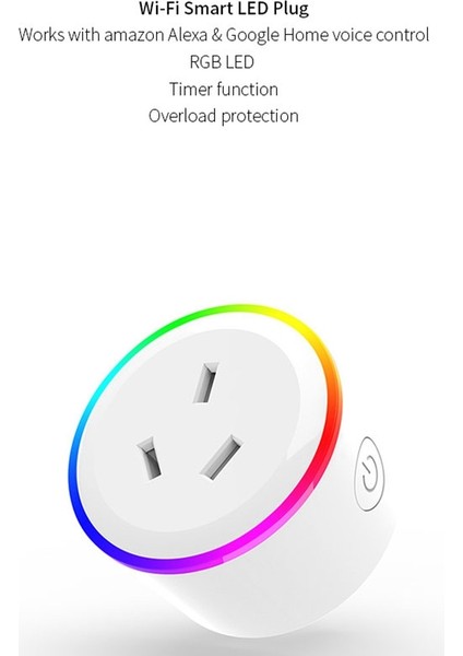 Wifi Akıllı Priz Rgb Kablosuz Güç Soketi Akıllı Yaşam / Tuya App Uzaktan Kumanda Alexa Google Home Au Tak Için Çalışmak fırsatları