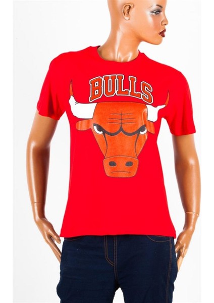 Dünyadan Hediyeler Chicago Bulls Unisex Pamuklu Regular Fit Tişört Medium