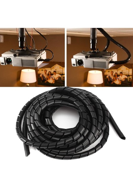 6m Kablo Düzenli Tel Pc Tv Düzenleme Sarma Kapak Spiral Ofis Tüpü Mana fiyatları