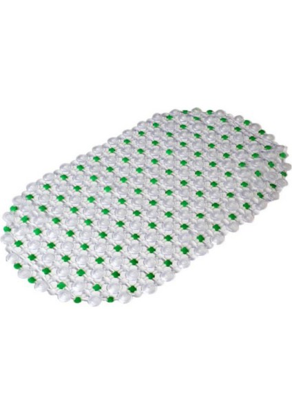 Tuvalet Yuvarlak Mat Temizleme Kaymaz Mat Banyo Çocuk Banyosu Düşme Önleyici Ayak Şeffaf El Yıkanabilir Mat Yeşil(Yurt Dışından)