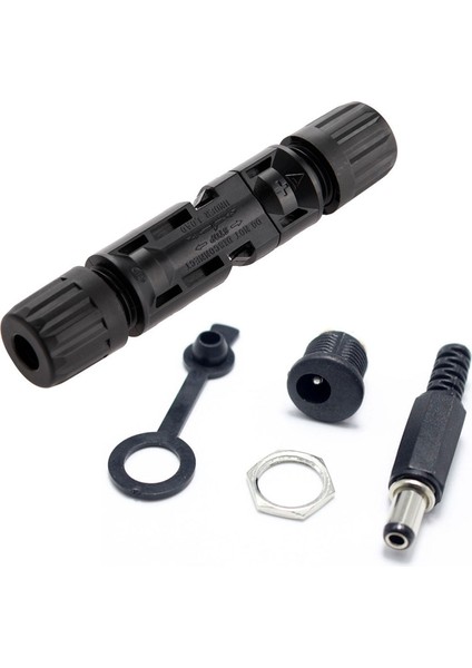 15 Set Dc ile 10 Çift Solar Konnektörkonnektör Erkek Dişi Dc Soket Jakı + Kısa Fiş + Su Geçirmez Kapak