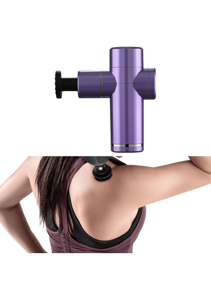 Mini Masaj Tabancası ile 5 Kafaları Abs Plastik Kas Vücut Spor Salonu Için Şarj Edilebilir Baoblaze fırsatları