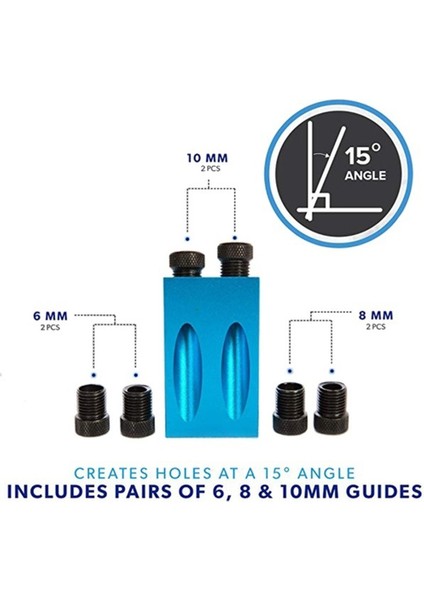 14 Adet Delik Jig Kiti 6-10MM Açı Matkap Kılavuz Seti Woodwoorking Aracı Delik Zımba Bulucu Jig Matkap Ucu Marangozluk Araçları fırsatları