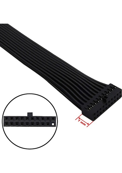 Küçük Mini USB 3.0 19/20 Pin Dahili Uzatma Başlık Adaptör Kablosu Anakart Için 4.7 Inç (2 Paket)