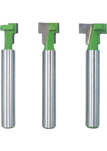 3 Adet 1/4 Shank 6.35MM T-Yuvası Kesici Yönlendirici Bit Seti Altıgen Cıvata Anahtar Deliği Uçları T Planya Freze Ahşap Wooorking Için