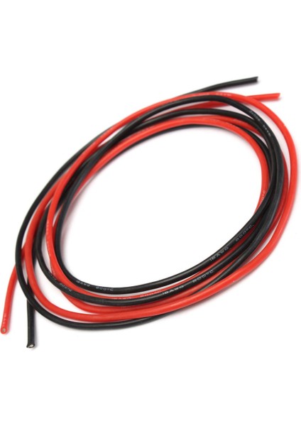 Yeni 2m Awg Yumuşak Silikon Esnek Tel Kablo 18 Awg (1 Metre Kırmızı + 1 Metre Siyah) modelleri