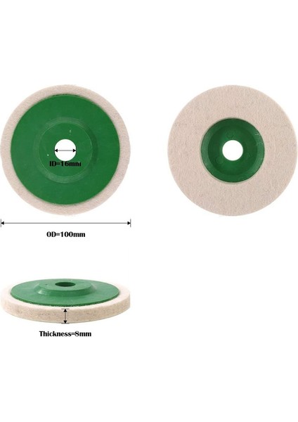 10 Parça Parlatıcı 4 Inç (100MM) Parlatma Pedleri Temizleme Aracı Yün Keçe Disk Parlatma Parlatıcı Tekerlek Ped Çapı Çapı fırsatları