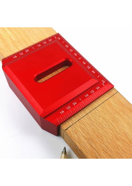 Scribe Mark Line Gauge Cetvel Kare Düzen Gönye 45 + 90 Derece Ölçme Aleti Dgz