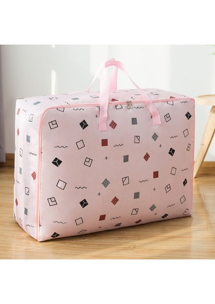 Oxford Kumaş Yorgan Saklama Çantası, Özellikler: 55X33X20Cm Pembe Kare (Yurt Dışından)