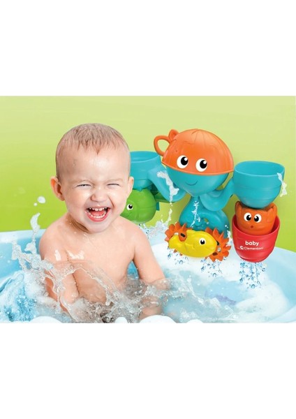 17658 Eğlenceli Arkadaşlar Su Parkı Banyo Oyuncağı, Baby Clementoni, +6 Ay