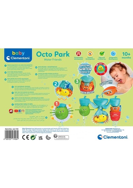17658 Eğlenceli Arkadaşlar Su Parkı Banyo Oyuncağı, Baby Clementoni, +6 Ay