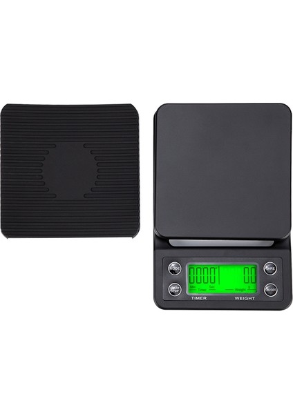 3 kg / 0.1g El Yumruk Kahve Zamanlama Elektronik Ölçekli Siyah