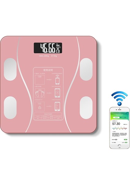 Ev Akıllı Vücut Yağ Elektronik Tartı Ölçeği Pembe fırsatları