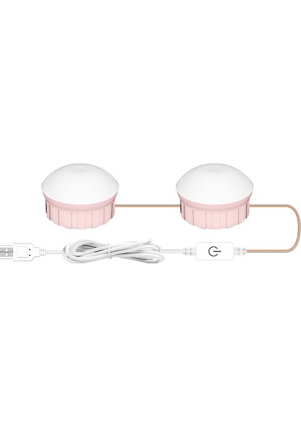 2 Led Usb Üç Renkli Karartma Aynası Ön Işık Beyaz (Yurt Dışından)