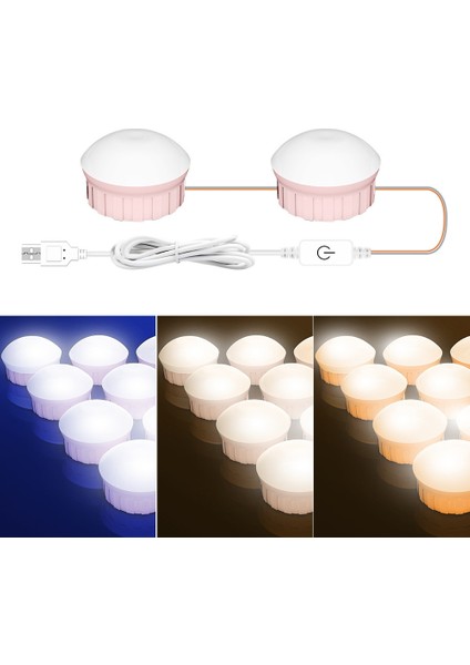 2 Led Usb Üç Renkli Karartma Aynası Ön Işık Beyaz (Yurt Dışından) fırsatları