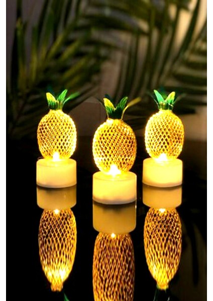 Ananas Metal Tel Mini LED Lamba Dekoratik Mini Lamba 1 Adet