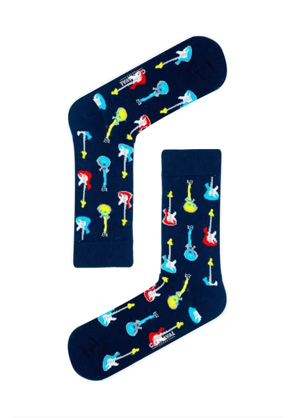 Carnaval Socks Çoklu Gitarlar Desenli Renkli Çorap