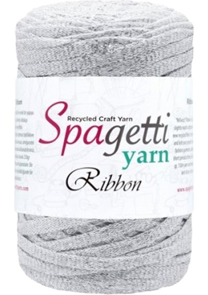 Spagettiyarn Beyaz Simli Ribbon Ip (Gümüş Sim) fiyatları