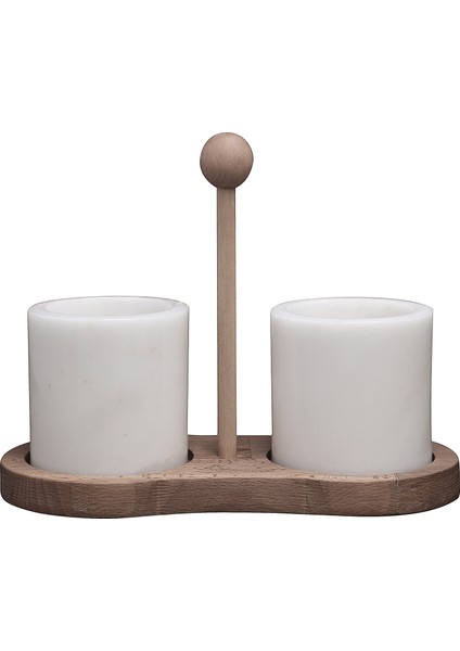 Verde Mermer Baharatlık 2li Baharat Takımı Ahşap Stantlı Mermer Baharat Seti fiyatları