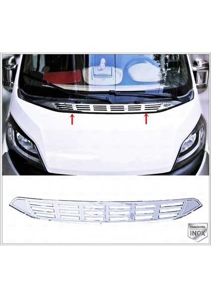 Fiat Ducato Krom Kaput Havalandırma Çerçevesi 2014> Paslanmaz Çelik fiyatları