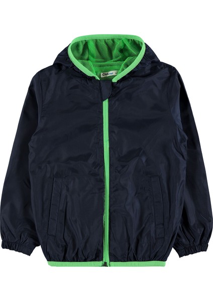 Erkek Çocuk Kapüşonlu Yağmurluk 10-13 Yaş Lacivert
