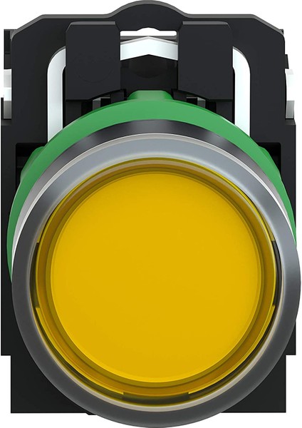 Schneider XB5AW35B5 Işikli Buton Sari LED 1na+1nk 24VAC/DC