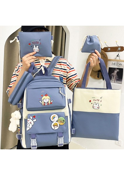 4 Parça Büyük Kapasiteli Okul Çantası Seti (Yurt Dışından) modelleri