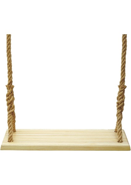 Masif Ahşap Salıncak Tarzı: Kenevir Halat (50X13 Cm) Ahşap Rengi (Yurt Dışından)