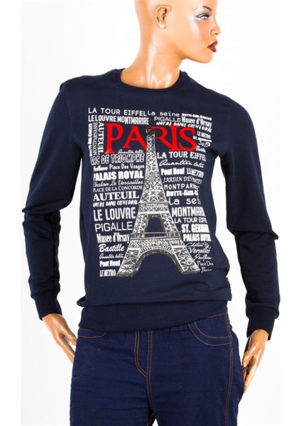 Paris Unisex Pamuklu Slim Fit Sweatshirt Medium