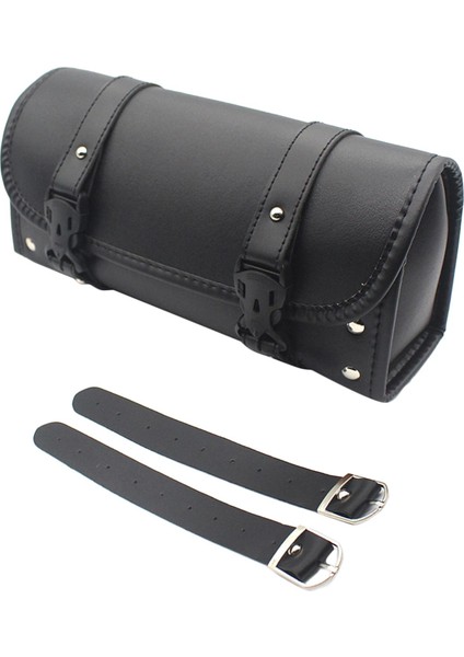 Motosiklet Pu Deri Seldlebags Sissy Bar Alet Çantası Su Geçirmez Siyah (Yurt Dışından)